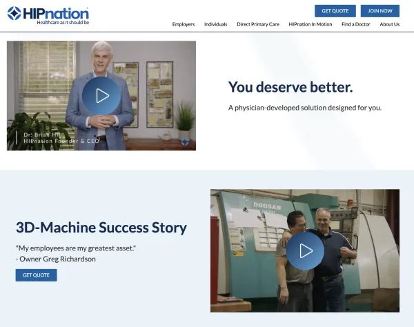 Image of website for HIPNation