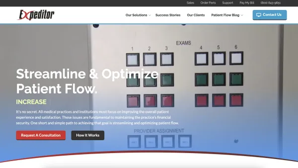 Image of website for Expeditor Systems