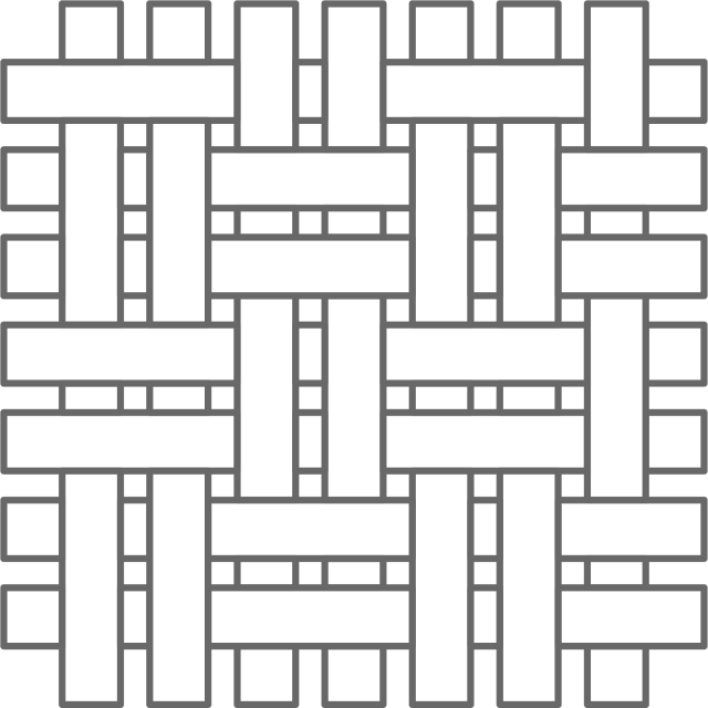 Black and gray woven basket weave pattern with interlaced rectangular shapes