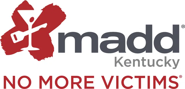 MADD Kentucky logo with red awareness ribbon and text No More Victims against drunk driving