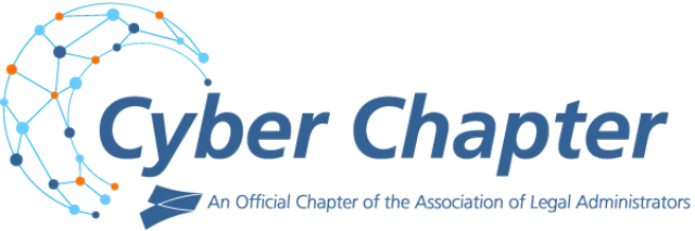 Cyber Chapter logo with a network globe and text indicating an official legal administrators chapter.