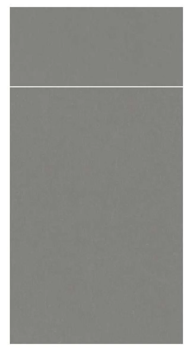 Two solid grey rectangular panels stacked vertically with a white border between and around them.