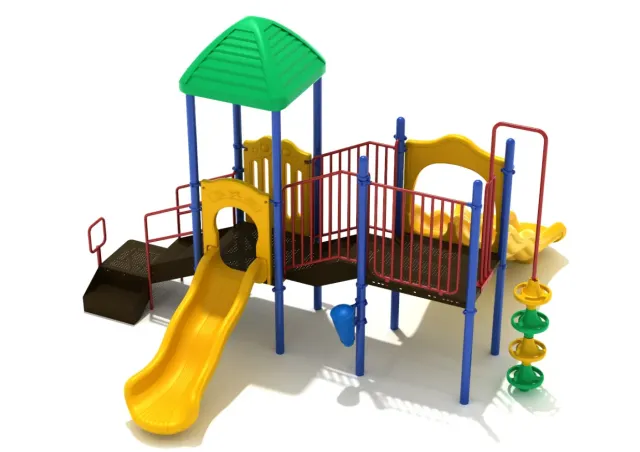 a toy structure with a slide