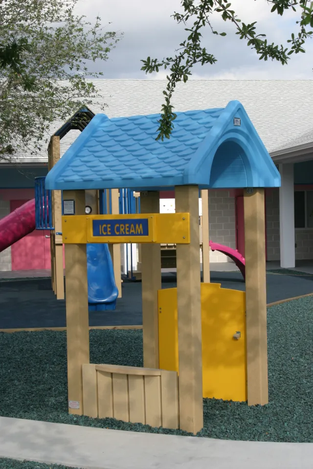 a play structure outside