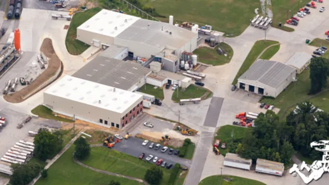 aerial view of a large building