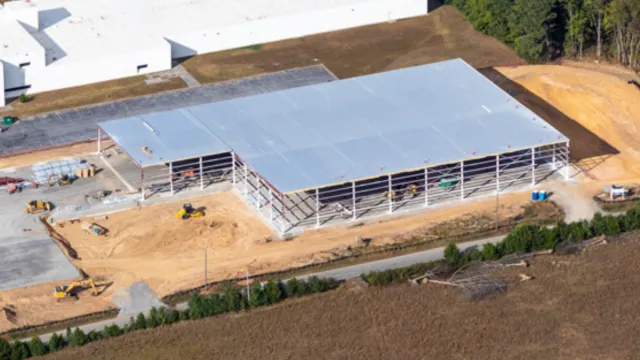a high angle view of a building
