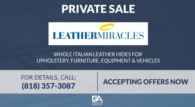 Private sale of whole Italian leather hides for upholstery, furniture, equipment, and vehicles with contact number.