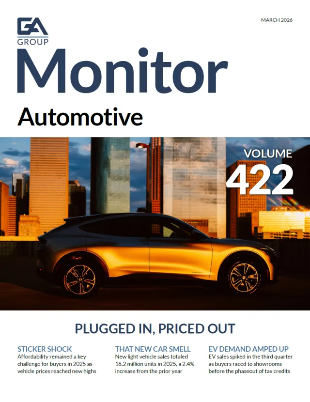 Golden electric SUV parked in cityscape during sunset with skyscrapers in the background.