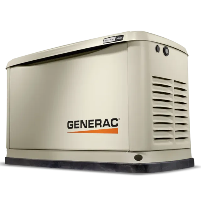 Generac standby generator featuring a sleek design and durable construction for home power solutions.