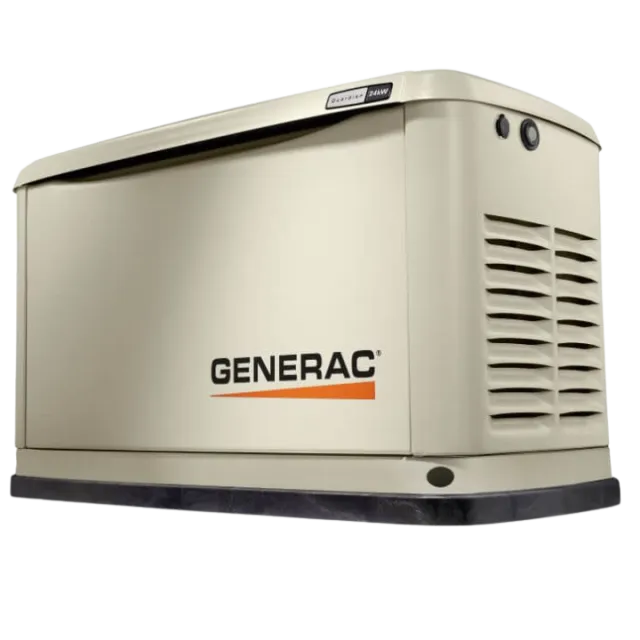 Generac generator showcasing durable design and sleek profile for home power solutions.