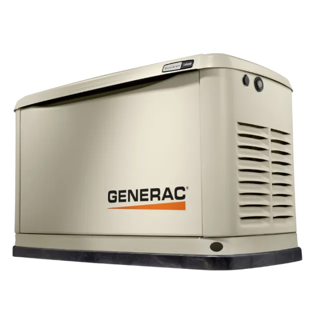 Generac home generator with sleek design and powerful performance for backup power needs.