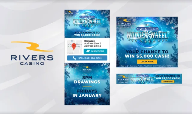 Rivers Casino Winter WonderWheel promotion with $5,000 cash prize and January Friday draws at 8PM.