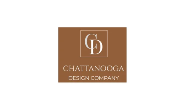 Brown logo for Chattanooga Design Company featuring stylized white letters CD in a square