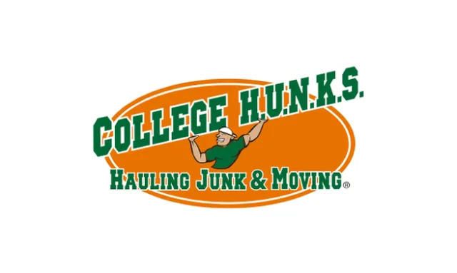 College H.U.N.K.S. logo featuring a muscular character lifting text over an orange oval background.