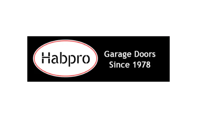 Habpro logo with text Garage Doors Since 1978 on a black background