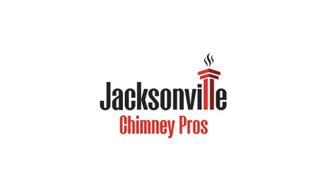 Jacksonville Chimney Pros logo with chimney icon and smoke on a white background