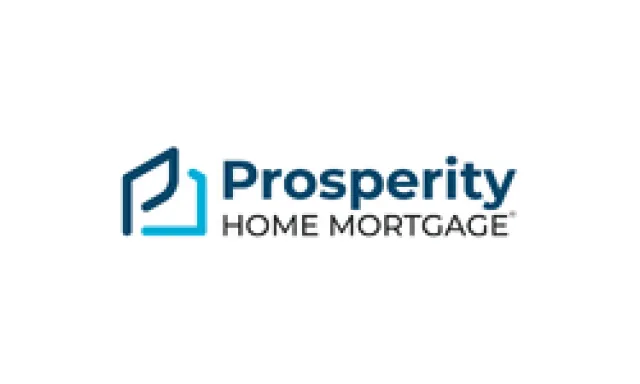 Logo of Prosperity Home Mortgage featuring a stylized house icon and bold text