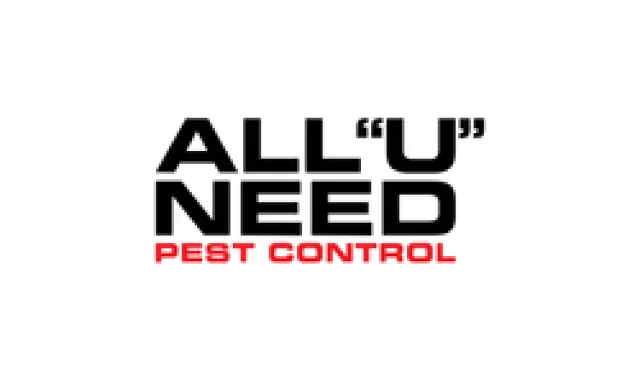 Black and red text logo reading ALL U NEED PEST CONTROL on white background