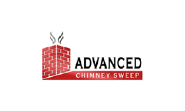 Logo of Advanced Chimney Sweep featuring a red brick chimney with smoke and bold text.