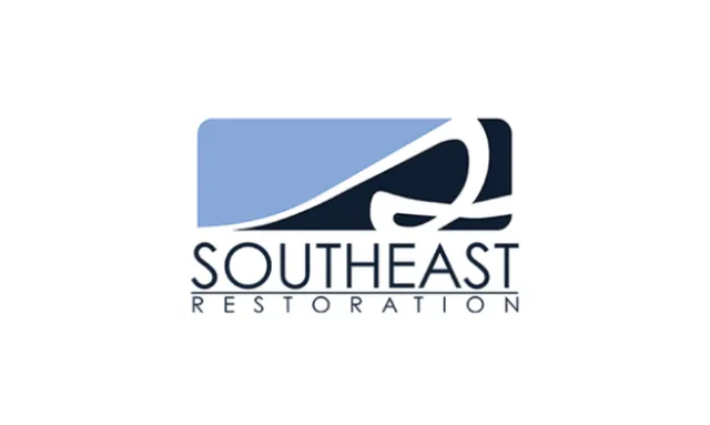 Logo of Southeast Restoration featuring stylized blue and black shapes with company name text.