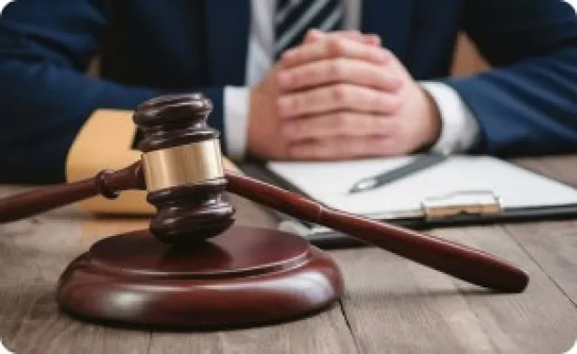 a gavel and a gavel on a table