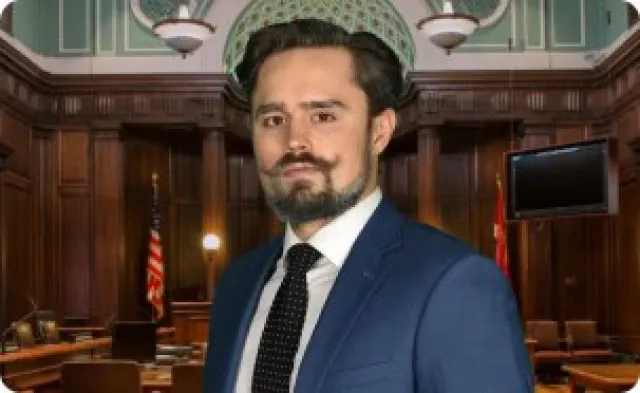 a man wearing a suit and tie