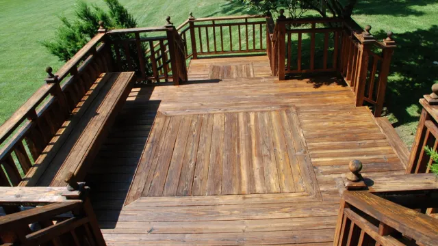 A wooden deck in Marietta, GA