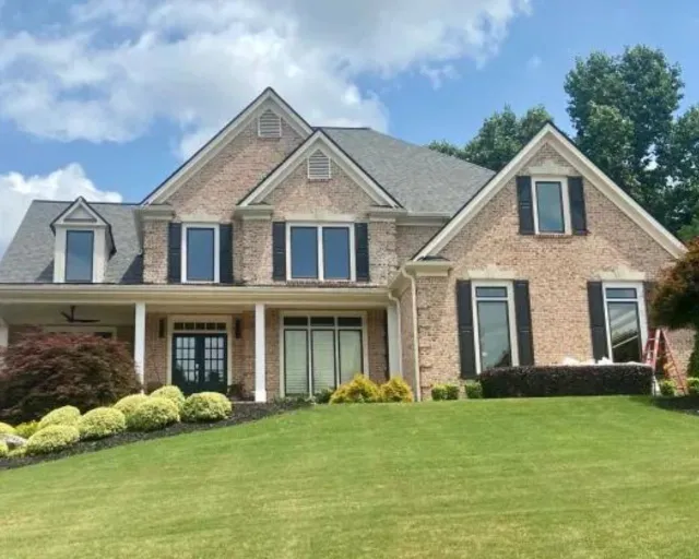 a large brick house