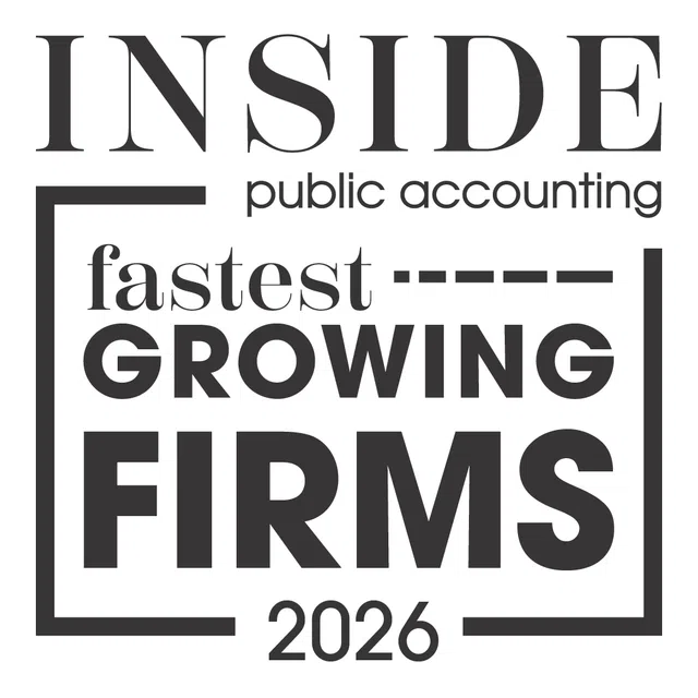 Inside Public Accounting fastest growing firms 2026 logo in black and white design