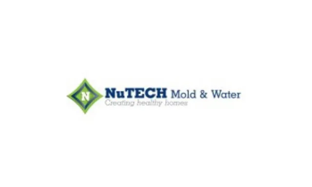 NuTECH Mold & Water logo with green diamond icon and tagline Creating healthy homes