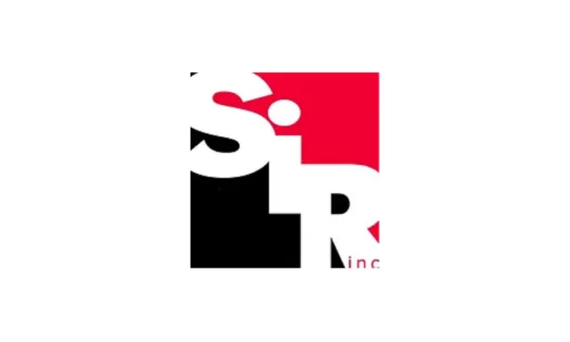 Logo featuring stylized white letters SiR on a square background divided into black and red sections.