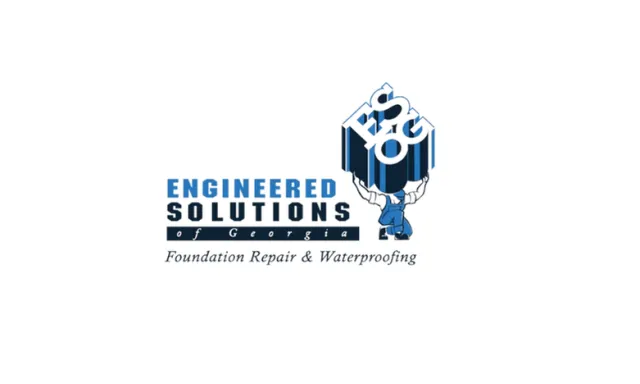 Engineered Solutions of Georgia logo with worker holding cubes representing foundation repair and waterproofing services
