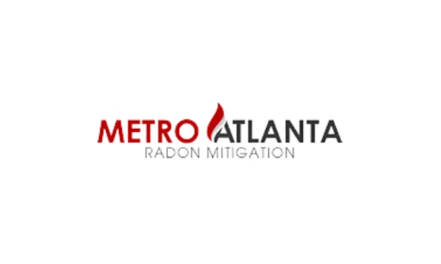 Metro Atlanta Radon Mitigation company logo with red and black text on white background