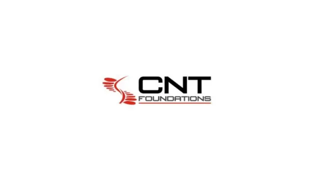 CNT Foundations logo with black text and red abstract wing design on a white background