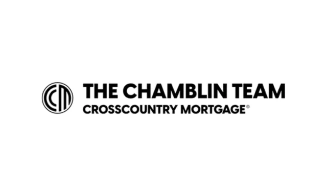 The Chamblin Team CrossCountry Mortgage logo with circular emblem and bold text on white background