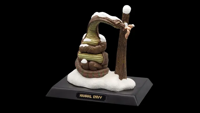 a sculpture of a dinosaur