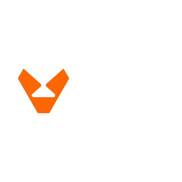 Finic logo with an orange stylized checkmark icon and white text on a black background