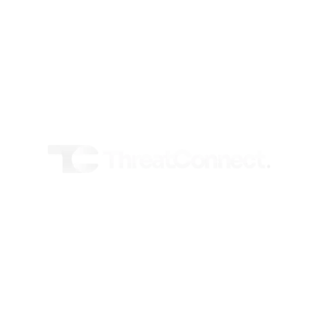 ThreatConnect logo with stylized TC icon in white on a black background
