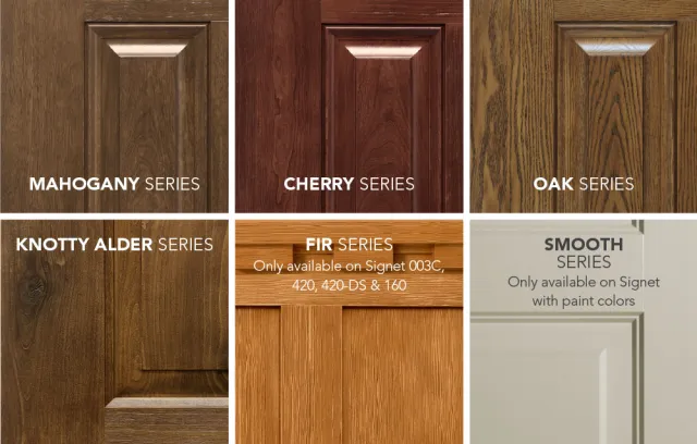 a group of wooden doors