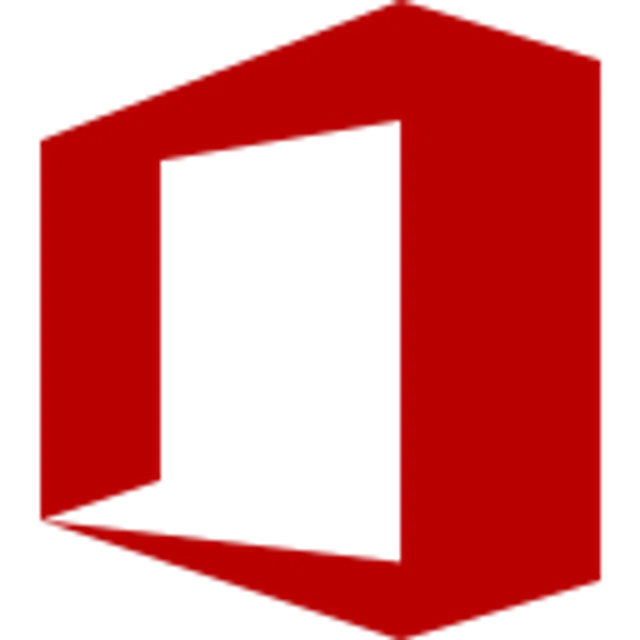 Red Microsoft Office logo featuring a stylized open door or window symbol.