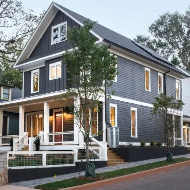 a large house with a driveway