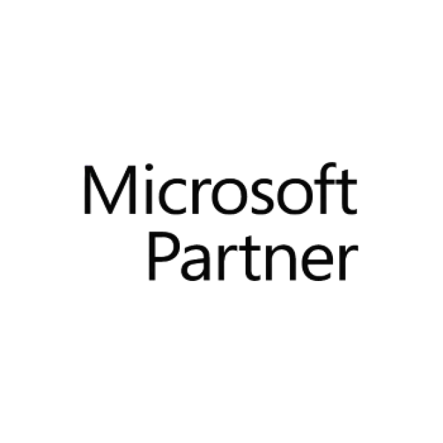 Microsoft Partner logo with colorful squares in a four-panel design