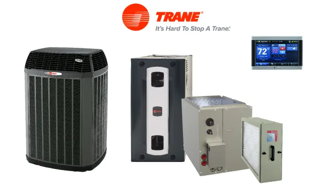 a group of variable speed air conditioning eqaupment and furnace - trane