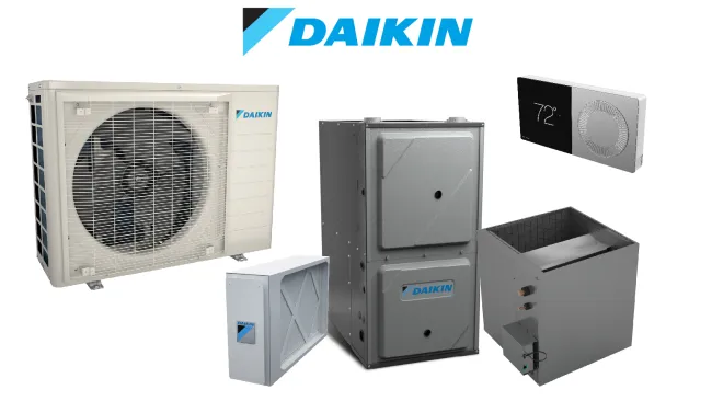 a group of variable speed air conditioning eqaupment and furnace - daikin