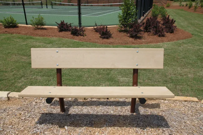 a bench in a park