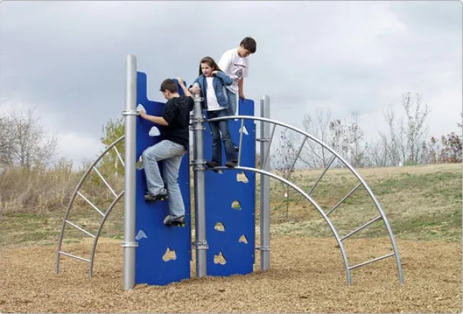 a group of people on a playground