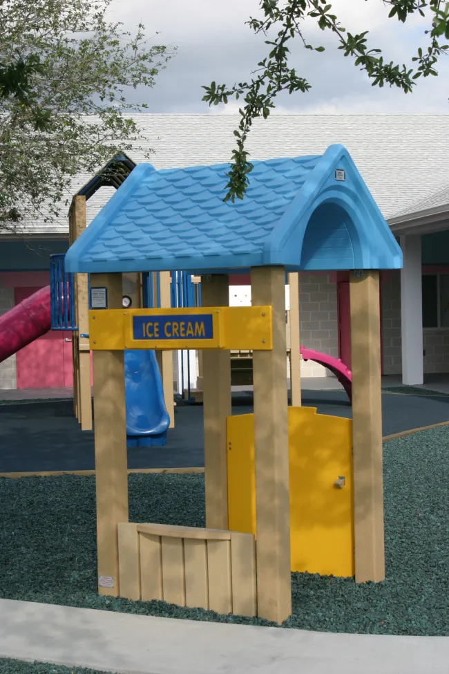 a play structure outside