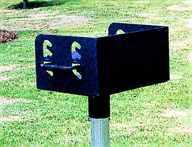 a black box on a pole