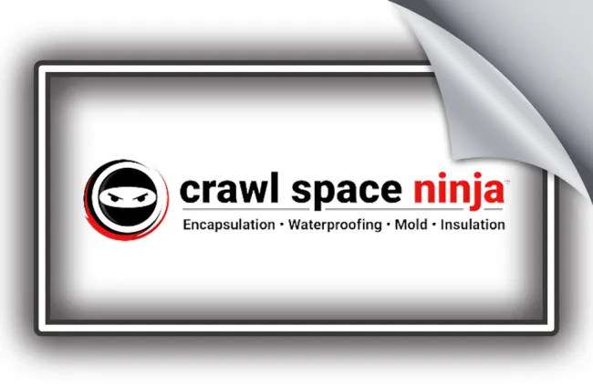 Crawl space ninja Alpharetta logo, encapsulation, waterproofing, mold, insulation