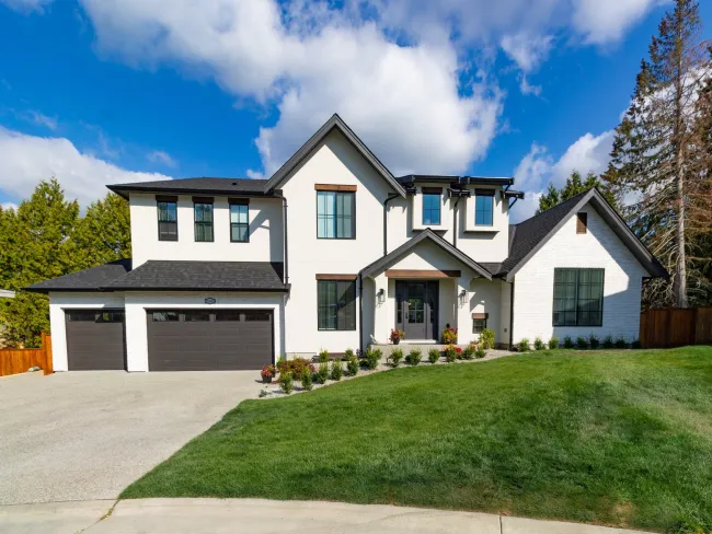 a house with a green lawn